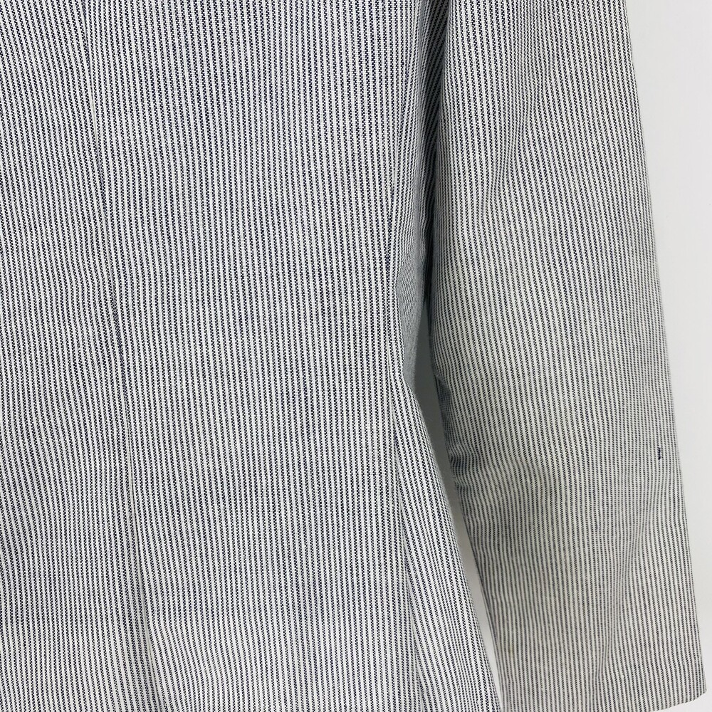 Vintage M Company Fashions Union Made Lady’s Pinstripe Blazer Cotton Size 9 Grey - Picture 7 of 11